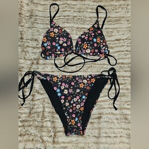 ZAFUL Women's Triangle Bikini Floral String Bikini Set Two Piece Swimsuit